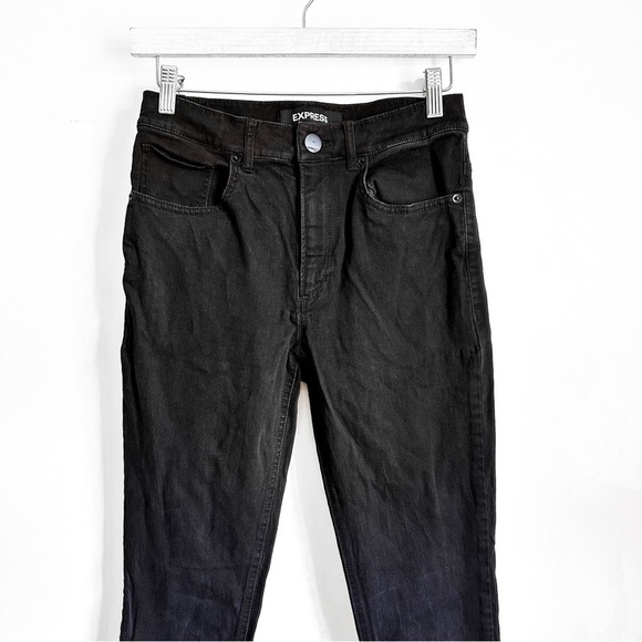 Express Black Stretch High Rise Legging Skinny Pants sz 4 Regular - Picture 2 of 7